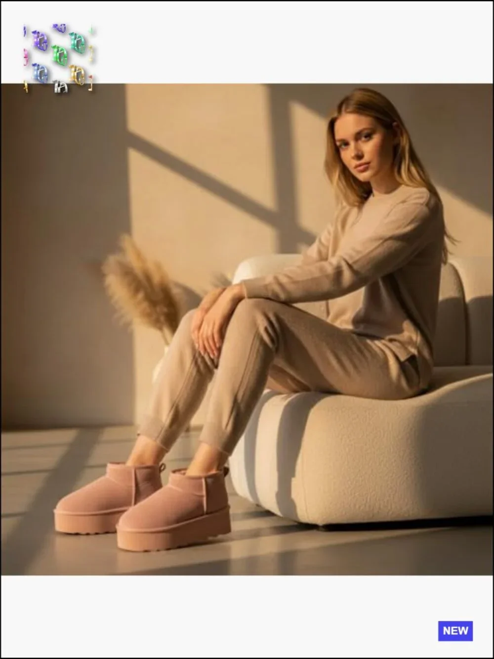 Women's Suede Platform Ankle Boots Faux Fur Lining Cozy Winter Slip-On Memory
